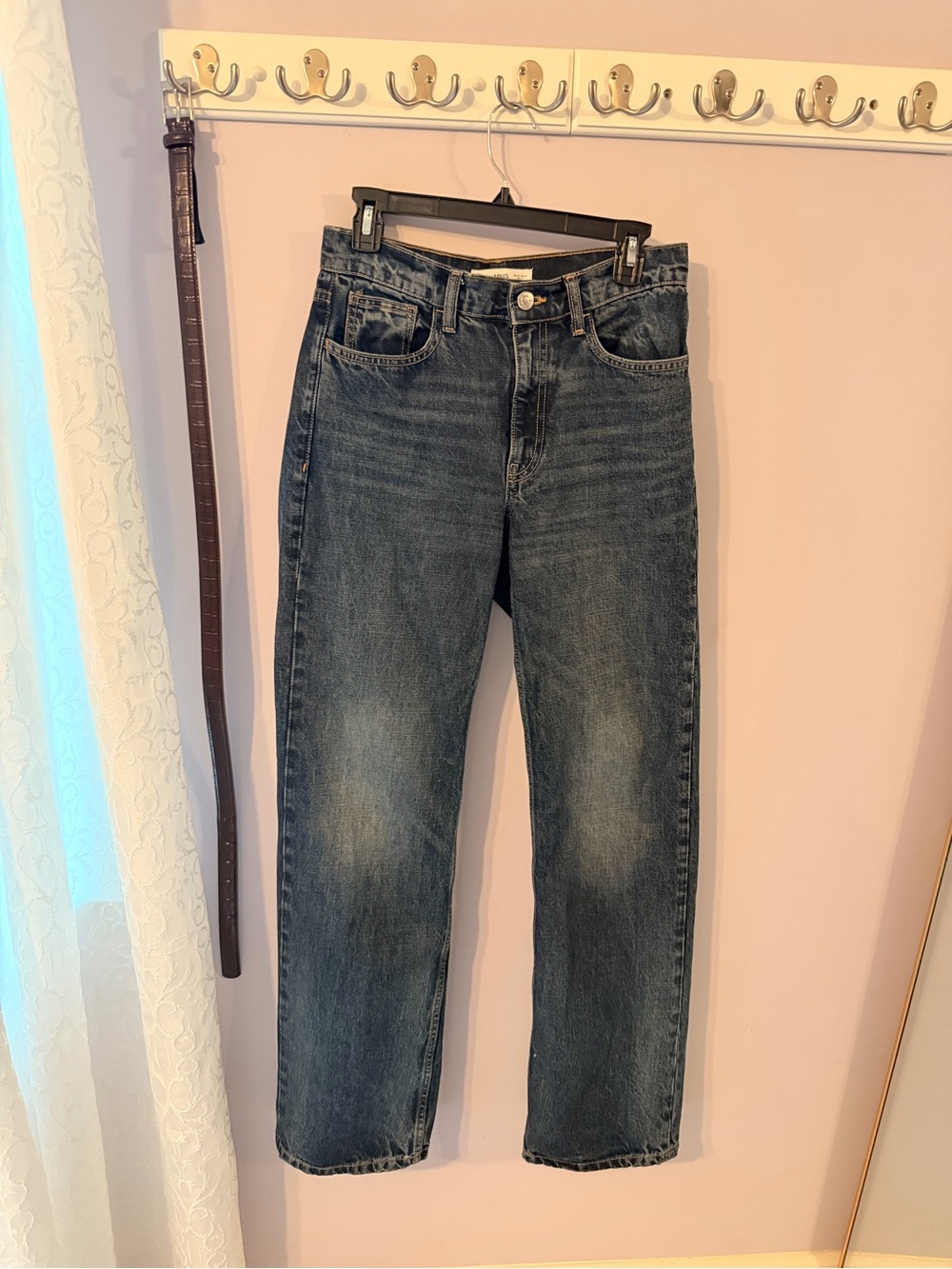 Mango Women's Dark Blue Boyfriend Jeans